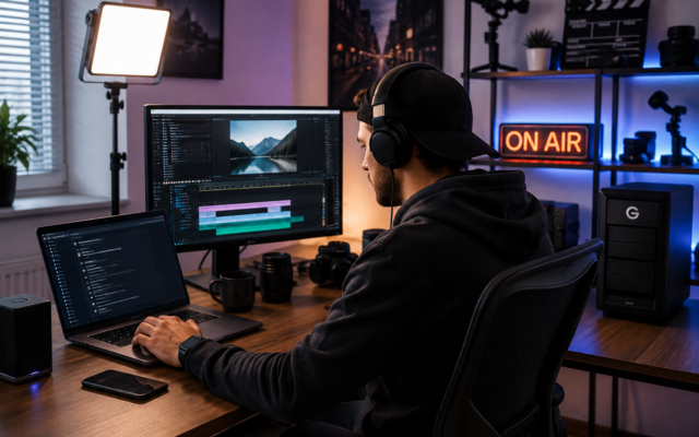 Internet światłowodowy dla twórcy internetowego – jakie łącze do przesyłania filmów, streamingu i pracy w chmurze?